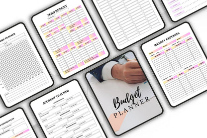Budget Planner Bundle | Printable & Editable Finance Tracker | Monthly Expense Organizer Savings Planner Template