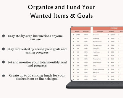 Annual Budget Tracker Spreadsheet | Google Sheets & Excel Finance Planner | Monthly Expense, Savings Tracker Template